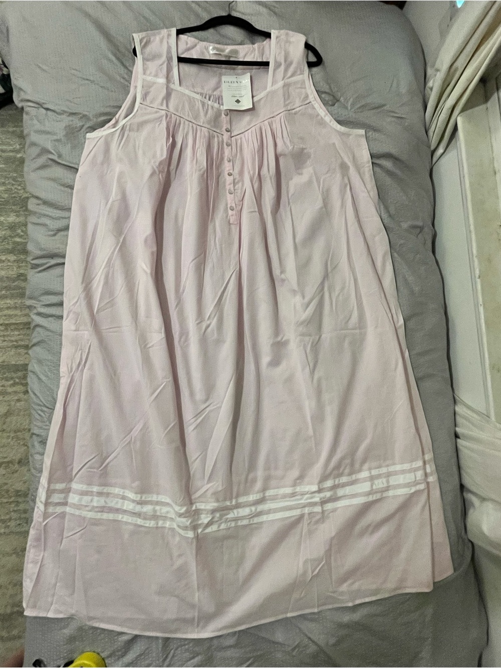 Eileen West Pale Pink Sleeveless Summer Cotton Nightgown New With Tags (NWT)